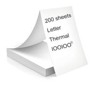 200 Pages, Thermal Printer Paper 8.5 x 11 inch, Letter, Folded, Continuous. for Printer with APP SharpFox, Such as A80 A81 A80H... of iooioo aixiqee GUTHERREN minzhi supvan...