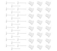 200 Pair Clear Earrings Backs Posts, Plastic Ear Pins, Silicone Rubber Earring Backs, Soft Retainers, Ear Piercing Retainers, Rubber Safety Backs for School, DIY Jewelry Making, Earrings Findings