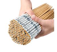 200 Pairs Bamboo Chopsticks - Reusable, Wooden, Disposable, Dishwasher Safe Bulk, 9.4 Inches with Chinese & Japanese Styles,Kapok