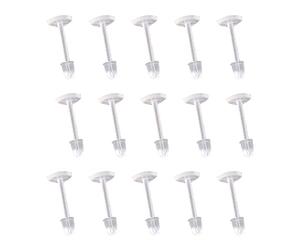 200 Pairs Plastic Earring Posts Clear Rubber Safety Eardrop Backs Blanks Ear Pins for School