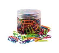200 Pcs 1.1 Inch Small Metal Paper Clips Mini Coated Paperclips Document Binder Clips Office Stationery Paper Clips Small Paperwork Clips School Supplies Paper Clips with Storage Box Multi Color