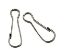 200 Pcs 1" 25mm Metal Spring Hooks Purse Pulis Snap Clip For Lanyard Package Zipper Pull ID Card Key Chain Gun black