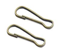 200 Pcs 1" 25mm Metal Spring Hooks Purse Pulis Snap Clip For Lanyard Package Zipper Pull ID Card Key Chain Bronze