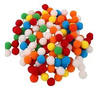 200 Pcs 1cm Small Pom Poms, Soft Colorful Pompoms for Crafting, Portable Fluffy Mini Pom Poms Craft, for DIY Creative Crafts, DIY Art Projects, School Supplies Decorations Arts Projects (Style 2)
