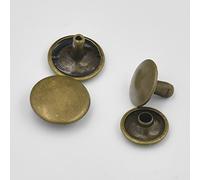 200 Pcs 3/8" 10mm Double Round Cap Stud Rivet Button Snap Bronze DRT