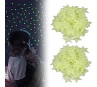 200 Pcs 3D Glow in The Dark Stars DIY Glow in The Dark Stickers for Create a Warm & Romantic Atmosphere and a Beautiful Sensory Starry Sky for Children's Walls Windows Ceilings Doors or Clothes