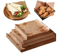 200 PCS 4 Sizes Newspaper Greaseproof Paper Sheets, Burger Cheese Wrapping Papers, Napkins Greaseproof Paper, Old Newspaper Baking Papers for Cheese Bread Sandwich Fries (22cm, 20cm, 18cm, 15cm)