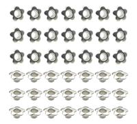 200 Pcs 5mm Flower Shaped Eyelets Small Craft Eyelets Bag Sewing Grommets Metal Grommet Eyelets Fabric Clothing Eyelets for Shoes Clothes Silver