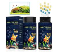 200 Pcs 7 In 1 Aquarium Test Strips,Fish Tank Test Strips for Freshwater Fish Tank Saltwater Pond,Fast Testing Ph/Carbonate/Hardness/Total Chlorine/Residual Chlorine/Nitrate/Nitrite