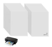 200 Pcs A4 PET Inkjet Transparency Film, 11.7 x 8.3 in Clear Printable Sheet, Compatible with Printer, Overhead Projector & Screen Printing, Ideal for Handmade Craft Projects