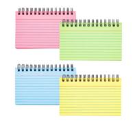 200 PCS A6 Colorful Revision Cards, 3X5 Inches Lined Flash Cards, Tearable Record Card for Study Language Home Office Exam Prep