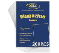 200 Pcs Acid-Free Backing Boards Only - Rigid Magazine & Comic Book Support Boards, for Replacement or Enhanced Protection (21x29cm)