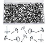 "200 Pcs Antique Furniture Nails, Silver Upholstery Tacks，Furniture Push Nail Pins with Plastic Storage Box(11 * 17mm) "