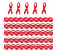 200 Pcs Assorted Public Welfare Ribbon Brooches Charity Ribbon Pins Ribbon Texture for Community Service Participants