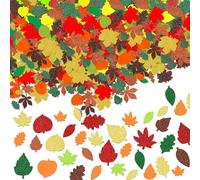 200 Pcs Autumn Stickers Set - Glitter Foam Maple Leaves for Kids Crafts, Thanksgiving Decor & DIY Fall Party Decorations, Self-Adhesive Leaf Decals for Windows, Trees, Pumpkins Autumn Crafts