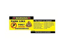200 Pcs Bad Parking Business Cards, 3.5 x 2.0 in Double Sided Violation Cards, 2 Humorous Designs, Funny Parking Card with Sarcastic Remarks for Windshields, Prank Gift for Bad Drivers