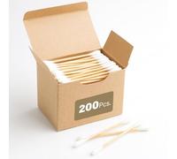200 Pcs Bamboo Cotton Buds Eco Friendly Biodegradable Swabs with Soft Tips and Strong Stems Gentle Durable Sustainable and Natural Alternative to Plastic for Everyday Use