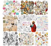 200+PCS Bible Stickers, Colorful Water/Tear Resistant Vinyl Christian Stickers Remove Without Residue for Laptop Skateboard Suitcase Computer Phone Planner VSCO Adults Girls Women (20 Sheets)