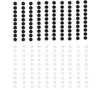 200 PCS Black and White Buttons 12.5mm Round Resin Buttons 2 Holes Buttons for Clothes Sewing DIY Craft Projects