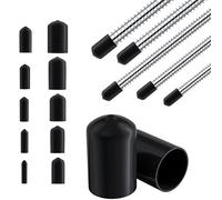 200 PCS Black Round Rubber End Caps 2mm 3mm 4mm 5mm 6mm 7mm 8mm 9mm 10mm 11mm,10 Sizes Bolt Covers Thread Protector Caps
