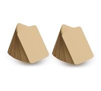 200 Pcs Blank Kraft Paper Round Corner Flash Card, Small Index Cards, DIY Hard Card Stock for Memo Notes, Word Learning, Word Message Gift Flash Paper, 3.5” X 2.1” (Kraft Paper)