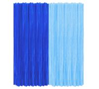 200 Pcs Blue Pipe Cleaners Craft, 2 Colors 11.8 inch Long Chenille Stems Bulk, Thick Fuzzy Pipe Cleaners for DIY Art Craft Project Supplies, Decorations and Gift (6 mm x 30 cm)