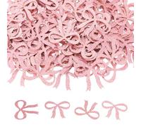200 Pcs Bow Confetti Pink Table Glitter Confetti She's Tying The Knot Pink Bow Baby Shower Decorations for Girls Birthday Party Photo Props Coquette Ribbon Bridal Shower Wedding Supplies
