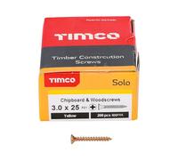 200 Pcs Box of Wood Screws Double Countersunk General Purpose (3mm x 25mm)