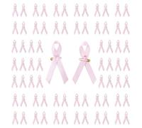 200 PCS Breast Cancers Awareness Pins Ribbon Brooch Pin Corsage For Woman Girls Badges