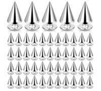200 Pcs Bullet Cone Spikes Screw Back Leather Bullet Cone Punk Studs for Clothing 10mm Cones Spikes Studs with Screwbacks Punk Rivets for DIY Crafts