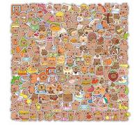 200 Pcs Capybara Stickers with Gift Box, Waterproof Cute Brown Stickers, Graffiti Creative Gifts for Adults Teens, Kawaii Animal Decals for Laptop Water Bottle Journal Luggage Skateboard Guitar