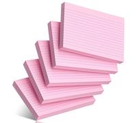 200 Pcs card Pink Index Cards, College Ruled Flash & Study To-Do List Note for School, College, Office and Home Organization, Durable