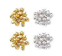 200 Pcs Christmas Jingle Bells Mini Craft Bell DIY Small Bell Metal Pet Bells Christmas Decoration for Wreath 6mm
