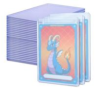 200 PCS Clear Card Sleeves, 101 x 77 mm Hard Plastic Card Sleeves Top Loaders,Trading Card Sleeves Deck Protectors Compatible with Sports Game MTG Yugioh Cards