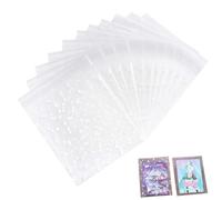 200 Pcs Clear Cellophane Cookie Bags Thickened Self Seal Plastic Small Sweet Bags for Bakery, Cookie, Candies, Gift (8 X 10+3cm)