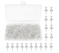 200 PCS Clear Push Pins, Notice Board Pins, Steel Point, Drawing Attachment Elements Thumbtacks with Storage Box, Steel Point, Suitable for Walls Notice Board, Cork Panel, Wall Hangings, Map Mark