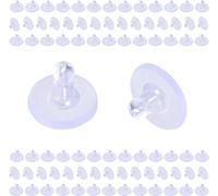 200 Pcs Clear Silicone Earring Backs for Studs - Soft Plastic Safety Back Stoppers, Secure Anti-Loss Replacement Earring Stopper for Women