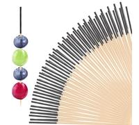 200 Pcs Cocktail Picks, Bamboo Skewers Wooden Sticks for Food Black Bamboo Toothpick for Appetizers 4.7 Inch Long Wooden Bamboos Food Sticks Bar Cocktail Pick Fancy Toothpick for Cake Dessert Fruit