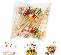 200 Pcs Cocktail Sticks, Toothpicks for Appetizers Bamboo 9cm 12cm 15cm Tooth Picks Sticks Wood Cocktail Picks Wooden Toothpicks for Sandwich Burgers Fruit
