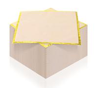 200 PCS Coctail Napkins Elegant Dinner Paper Disposable Napkins, 6.5 X 6.5 Inch Golden Lined Dinner Napkin Decorative Napkin for Wedding Birthday Anniversary
