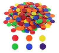 200 Pcs Colored Counters For Maths, Plastic Counters, Bingo Chips Plastic Tokens Coins, Educational Counting Resources for Kids Children, Math Learning Tools for Classroom Party Games Events