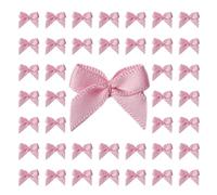200 Pcs Colorful Bows Satins Ribbon Bowknot Decoration Handwork Flower Supplies for Gift Wrap Decoration Small Colourful Bows Scrapbooking Childrens