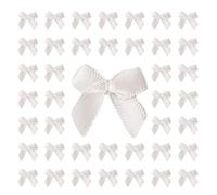 200 Pcs Colorful Bows Satins Ribbon Bowknot Decoration Handwork Flower Supplies for Gift Wrap Decoration Small Colourful Bows Scrapbooking Childrens
