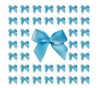200 Pcs Colorful Bows Satins Ribbon Bowknot Decoration Handwork Flower Supplies for Gift Wrap Decoration Small Colourful Bows Scrapbooking Childrens