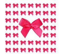 200 Pcs Colorful Bows Satins Ribbon Bowknot Decoration Handwork Flower Supplies for Gift Wrap Decoration Small Colourful Bows Scrapbooking Childrens