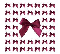 200 Pcs Colorful Bows Satins Ribbon Bowknot Decoration Handwork Flower Supplies for Gift Wrap Decoration Small Colourful Bows Scrapbooking Childrens