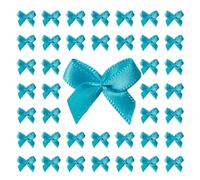 200 Pcs Colorful Bows Satins Ribbon Bowknot Decoration Handwork Flower Supplies for Gift Wrap Decoration Small Colourful Bows Scrapbooking Childrens