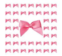 200 Pcs Colorful Bows Satins Ribbon Bowknot Decoration Handwork Flower Supplies for Gift Wrap Decoration Small Colourful Bows Scrapbooking Childrens