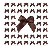 200 Pcs Colorful Bows Satins Ribbon Bowknot Decoration Handwork Flower Supplies for Gift Wrap Decoration Small Colourful Bows Scrapbooking Childrens