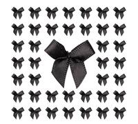 200 Pcs Colorful Bows Satins Ribbon Bowknot Decoration Handwork Flower Supplies for Gift Wrap Decoration Small Colourful Bows Scrapbooking Childrens